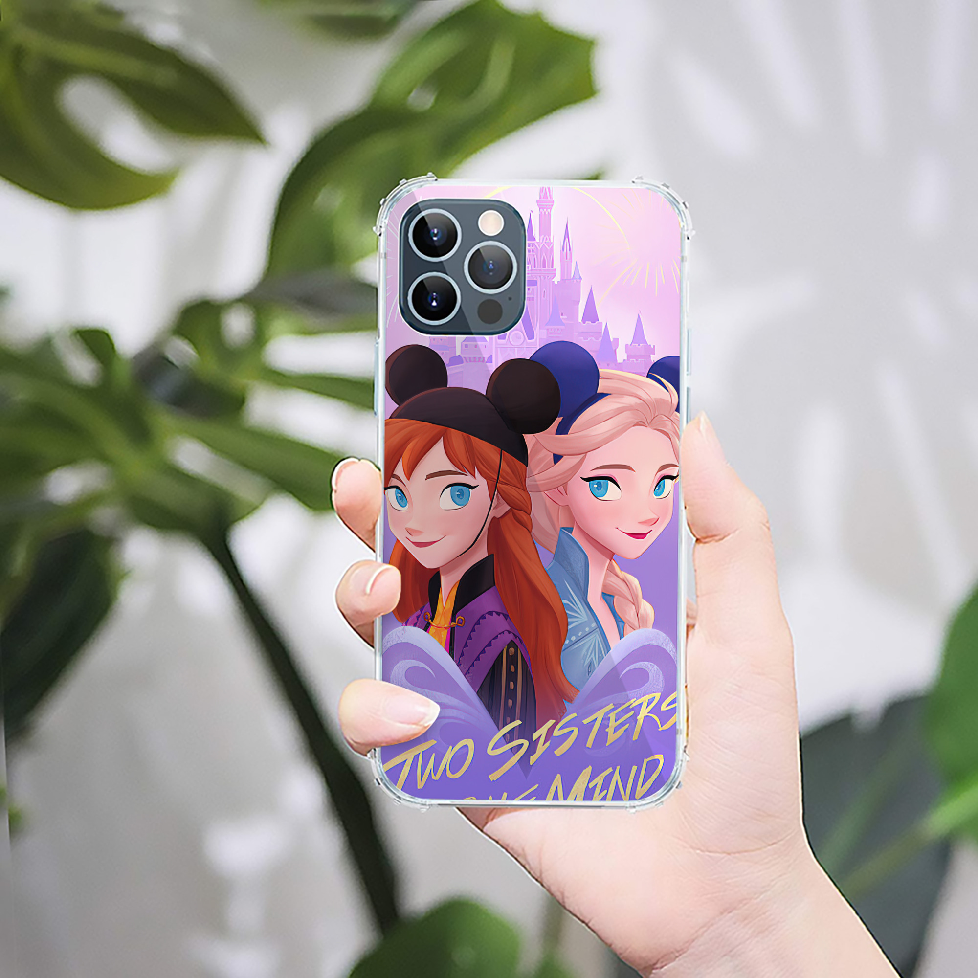 （画像用） アナと雪の女王 アンナ エルサ Frozen Anna Elsa 【iPhone 12シリーズ対応】透明スマホケース（クリアソフトケース）